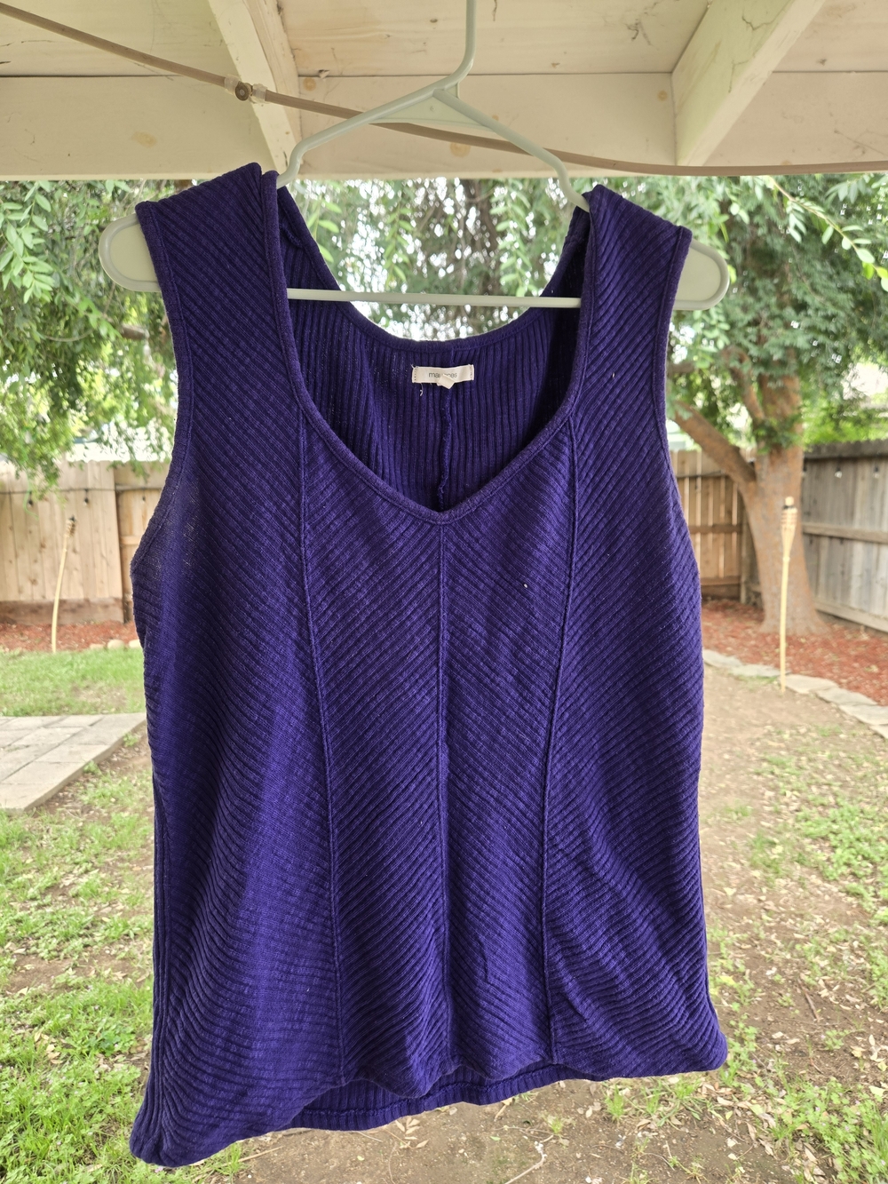 Classic V-Neck Sleeveless Top - Deep Purple Maurices